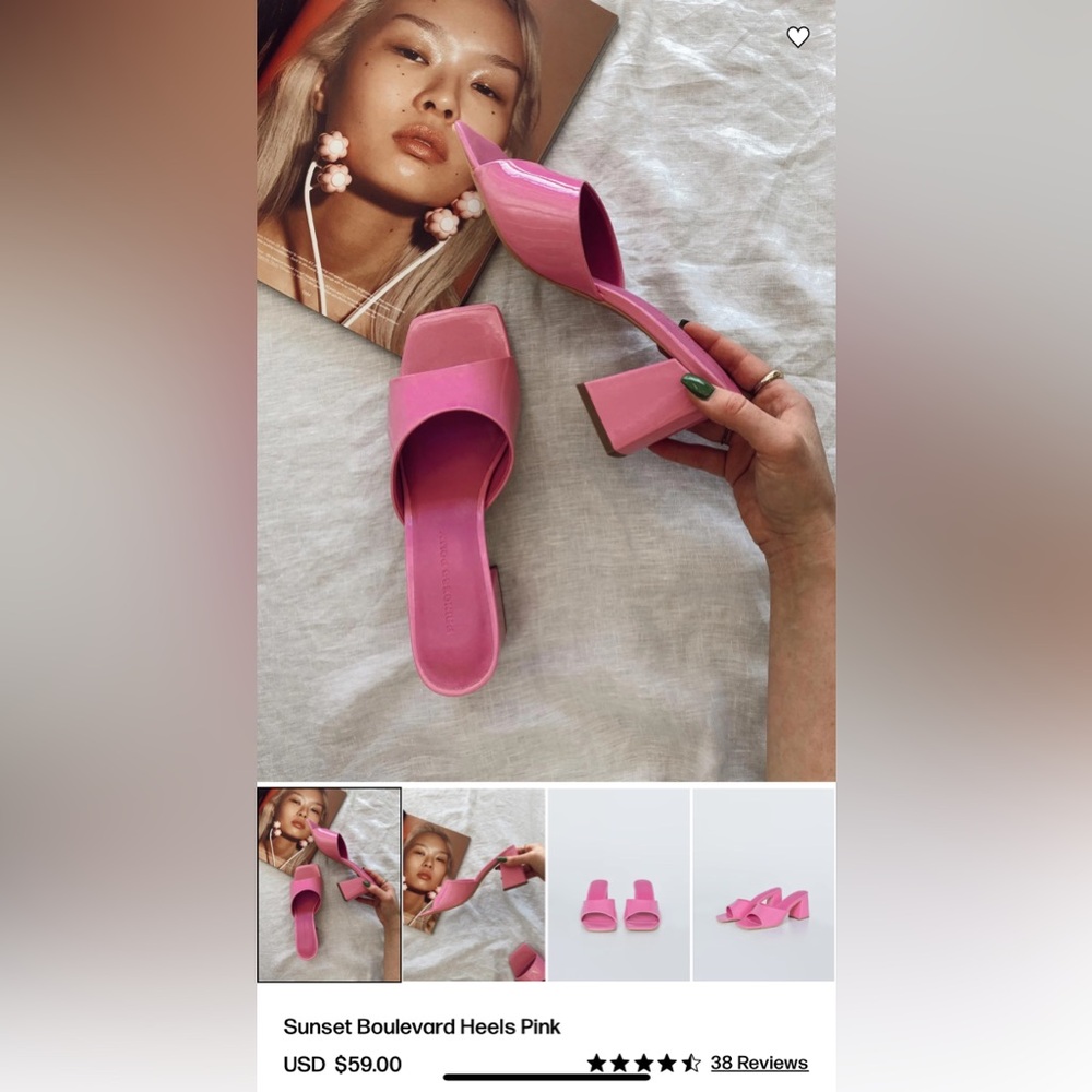 Princess Polly Pink Block Heel Sandals